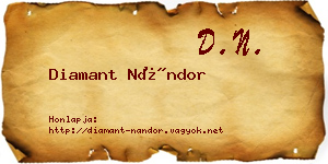 Diamant Nándor névjegykártya